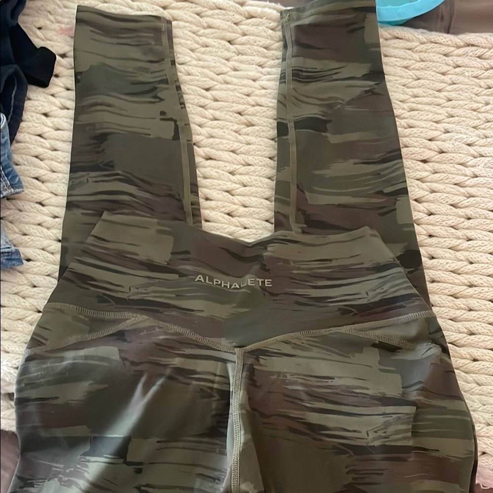 Alphalete Olive Camouflage Leggings